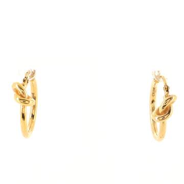 Celine Knot Hoop Earrings Metal Small