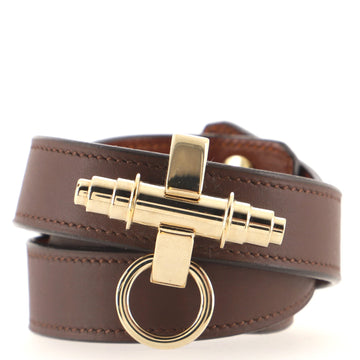Givenchy Obsedia Triple Wrap Bracelet Leather and Metal