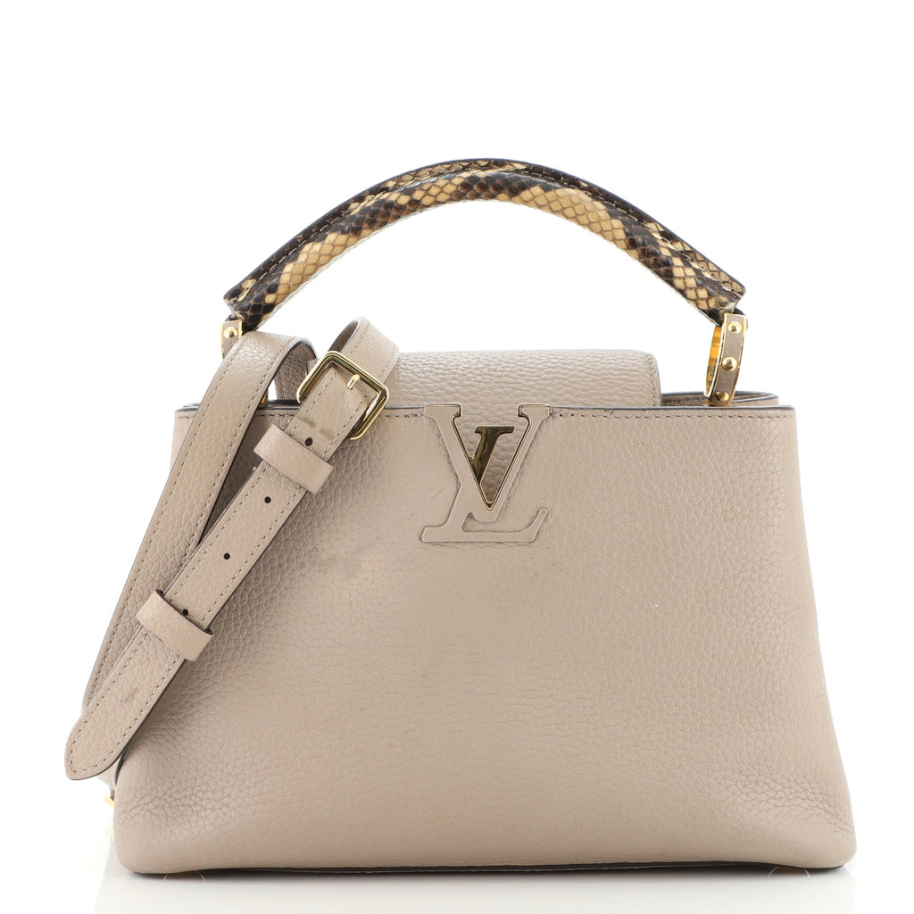 Louis Vuitton Capucines Bag Leather with Python BB Neutral 1130641