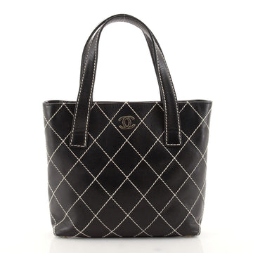 Chanel Surpique Tote Quilted Leather Small