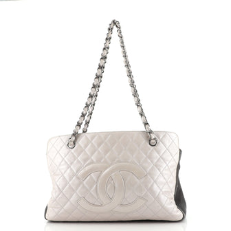 Chanel Mademoiselle Lock CC Chain Tote Bag Quilted Ombre Calfskin Medium