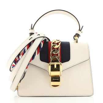 Gucci Sylvie Top Handle Bag Leather Mini