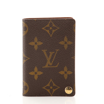 Louis Vuitton Porte Cartes Pression Card Case Monogram Canvas