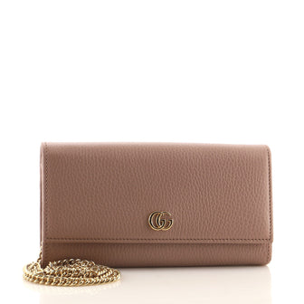 Gucci GG Marmont Continental Chain Wallet Leather