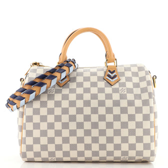Louis Vuitton Speedy Bandouliere Bag Damier with Braided Detail 30