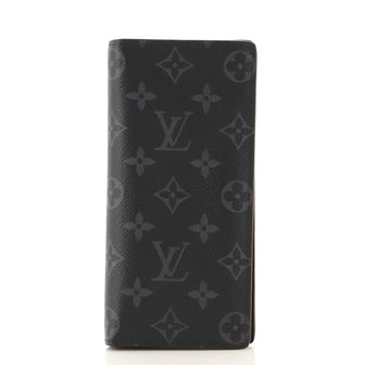Louis Vuitton Brazza Wallet Monogram Eclipse Canvas
