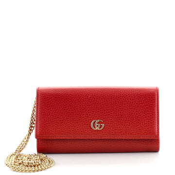 Gucci GG Marmont Continental Chain Wallet Leather