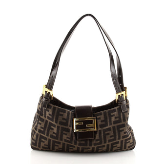 Fendi Vintage Shoulder Bag Zucca Canvas Medium