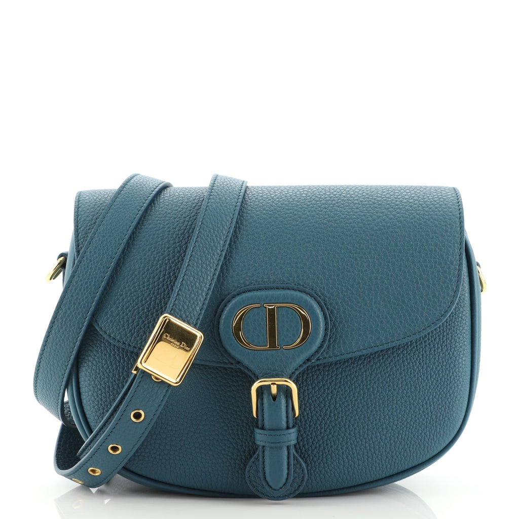 Christian Dior Bobby Flap Bag Leather Medium Blue 2330311