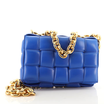 Bottega Veneta Cassette Chain Crossbody Bag Padded Maxi Intrecciato Leather