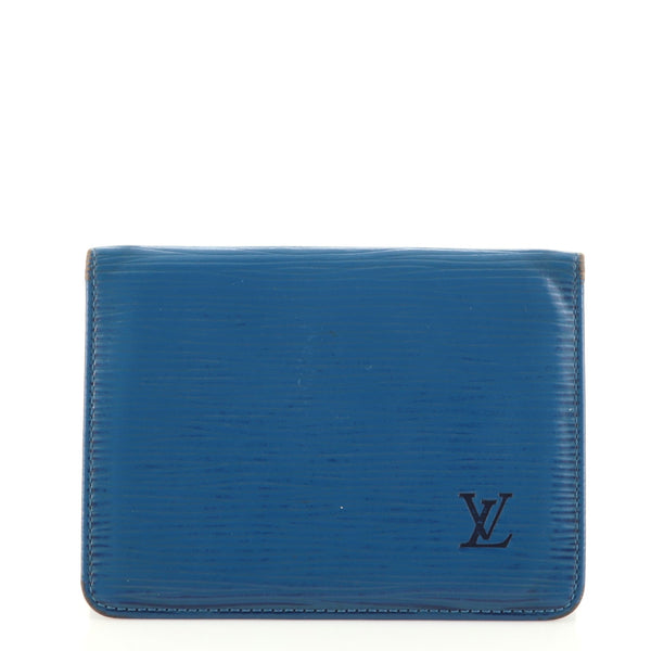 Louis Vuitton Vintage ID Card Holder Epi Leather Black 1051173