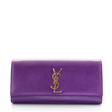 Saint Laurent Classic Monogram Clutch Leather Long