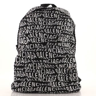 Balenciaga Wheel Backpack Printed Nylon Medium