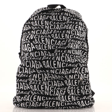 Balenciaga Wheel Backpack Printed Nylon Medium