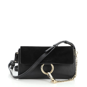 Chloe Faye Shoulder Bag Leather and Suede Mini