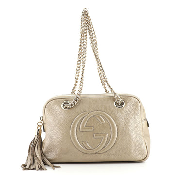 Gucci Soho Chain Zip Shoulder Bag Leather Small