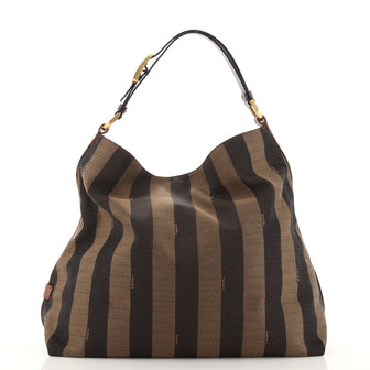 Fendi Pequin Hobo Canvas