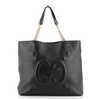 Gucci Apollo Tote GG Embossed Calfskin Large