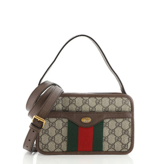Gucci Ophidia Top Handle Camera Bag GG Coated Canvas Small