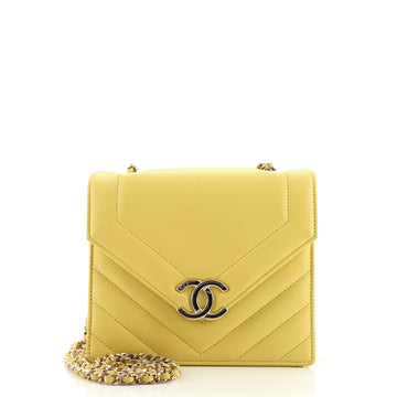 Chanel Envelope Flap Bag Chevron Calfskin Small
