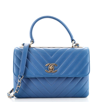 Chanel Trendy CC Top Handle Bag Chevron Lambskin Small