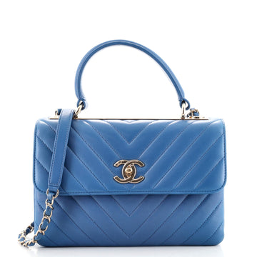 Chanel Trendy CC Top Handle Bag Chevron Lambskin Small
