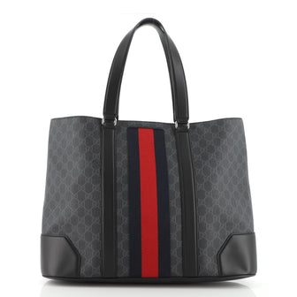 Gucci Web Open Tote GG Coated Canvas Large