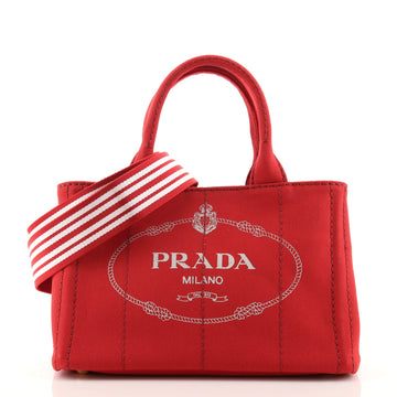 Prada Canapa Convertible Tote Canvas Mini