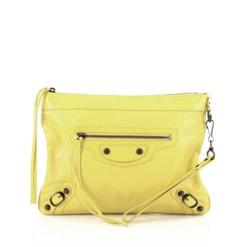 Balenciaga Flat Clutch Classic Studs Leather