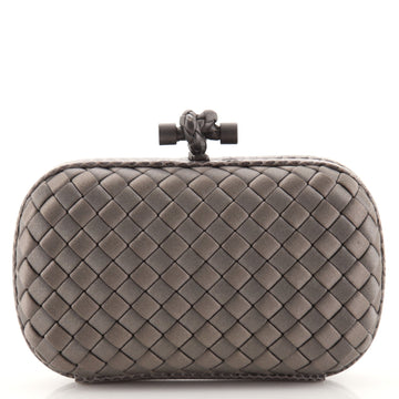 Bottega Veneta Box Knot Clutch Intrecciato Satin Small
