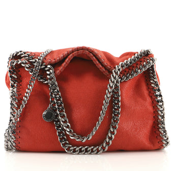 Stella McCartney Falabella Fold Over Crossbody Bag Shaggy Deer Mini