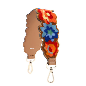 Fendi Flower Mini Strap You Short Shoulder Strap Velvet
