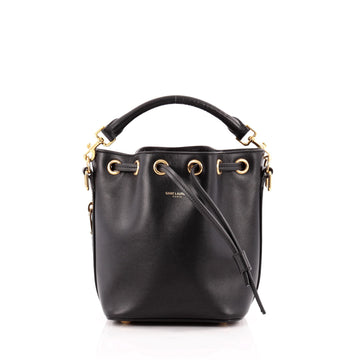 Saint Laurent Emmanuelle Bucket Bag Leather Small