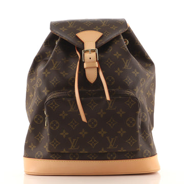 Louis Vuitton Vintage Montsouris Backpack Monogram Canvas GM