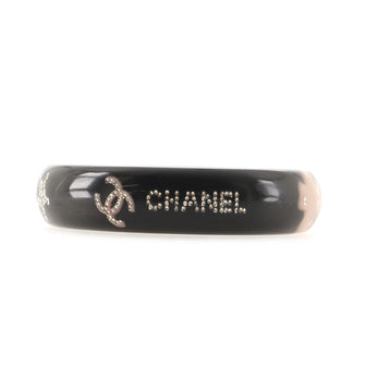 Chanel CC Bangle Bracelet Resin with Rhinestones