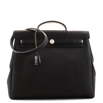 Hermes Herbag Toile and Leather MM