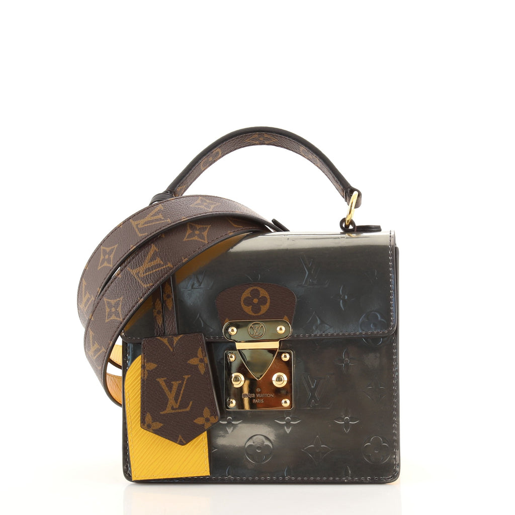 Louis Vuitton Spring Street NM Handbag Monogram Vernis with Monogram Canvas  and Epi Leather Brown 11344258