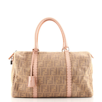 Fendi Selleria Boston Bag Zucca Canvas Medium