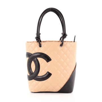 Chanel Cambon Tote Quilted Leather Small