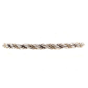 Tiffany & Co. Rope Chain Bracelet Sterling Silver with 18K Yellow Gold