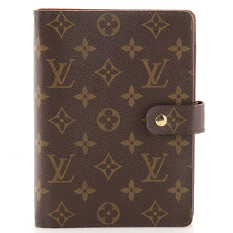 Louis Vuitton Ring Agenda Cover Monogram Canvas MM