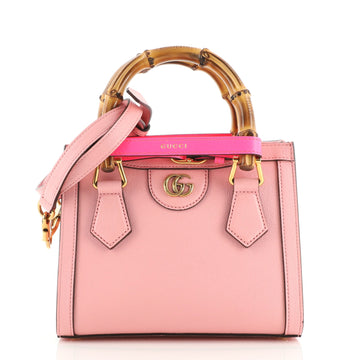 Gucci Diana NM Bamboo Top Handle Tote Leather Mini