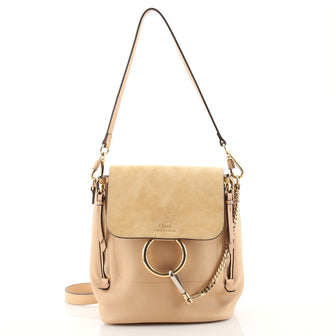 Chloe Faye Backpack Leather and Suede Medium