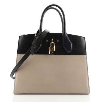 Louis Vuitton City Steamer Handbag Leather MM