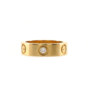 Cartier Love 3 Diamonds Band Ring 18K Yellow Gold with Diamonds