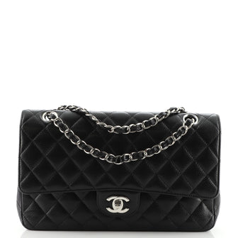 Chanel Classic Double Flap Bag Quilted Caviar Medium