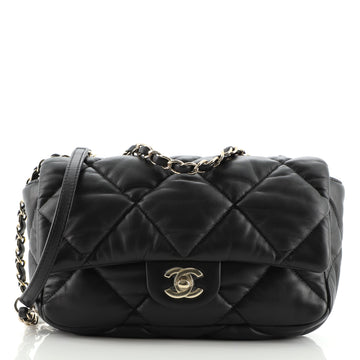 Chanel Puffy Bubbly CC Flap Bag Quilted Calfskin Medium