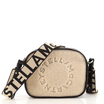 Stella McCartney Logo Camera Bag Faux Shearling Mini