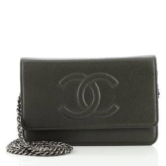 Chanel Timeless Wallet on Chain Caviar