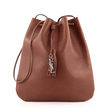 Saint Laurent Jen Flat Handbag Leather Medium